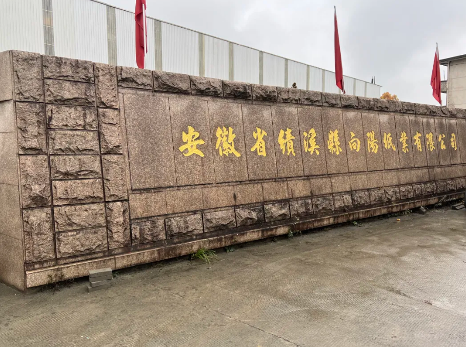 安徽省绩溪县向阳纸业有限公司一条高档包装纸生产线成功开机出纸