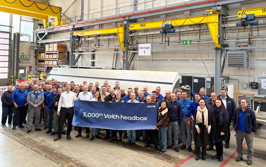 第3000台流浆箱！福伊特造纸再创里程碑